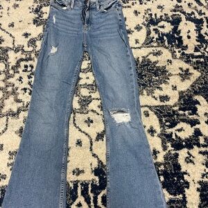 Women's Distressed Flare Jeans